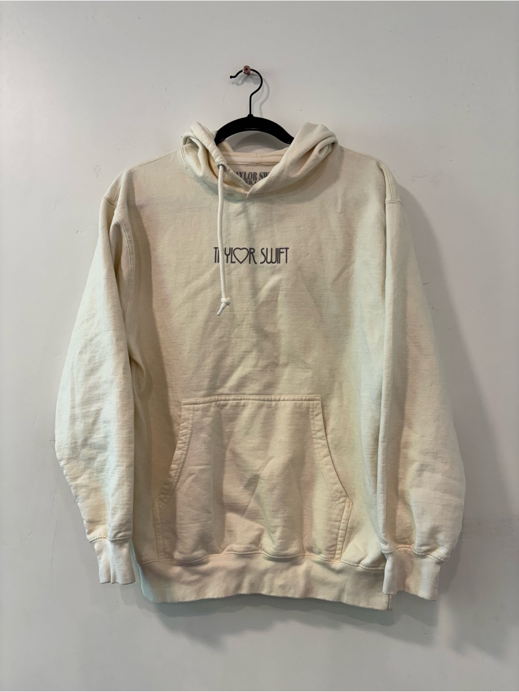 Taylor Swift Eras Tour Official Merch Women's Sz M Cream Beige Hoodie Sweatshirt